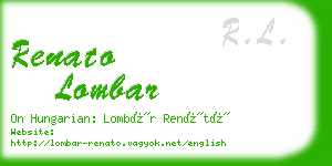 renato lombar business card